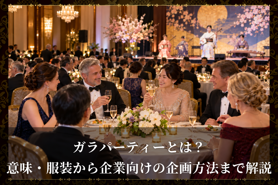 ガラパーティーとは？意味・服装から企業向けの企画方法まで解説